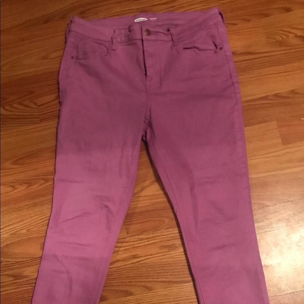 Old Navy purple rockstar jeans